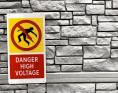 electrical hazard warning sign